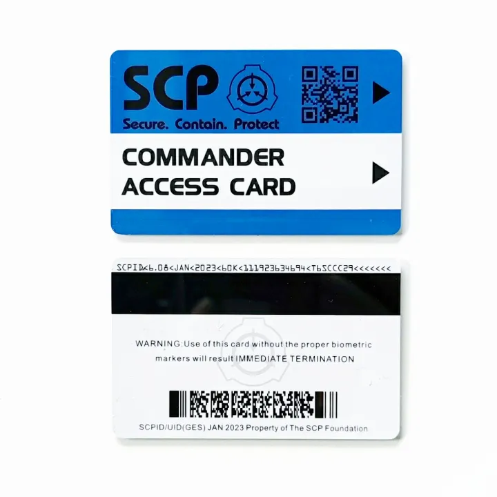 SCP%20ID%20keycard%20,scp%20secret%20foundation%20cards,Special%20Logo%20Cosplay%20Access%20Grade%20Card%20GU-2552%20-%20Image%202