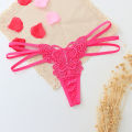 Women Latest Butterfly Pink G String Thong Panty. 
