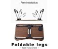 Table Smart Multipurpose Foldable Laptop Table with Cup Holder, Study Table, Bed Table, Breakfast Table, Foldable and Portable/Ergonomic & Rounded Edges/Non-Slip Legs. 