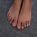 9Pcs Beach Foot Ring Open Adjustable Toe Rings Wave Alloy Ring Adjustable Rings Set for Women Foot Jewelry Boho. 