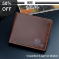 Leather Wallet: Men's & Women's, Short Cross Section, Bi-fold, Multi-card Slots, Coin Purse, Passport Cover. 