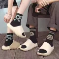【WEJA】Summer New Women's Slippers Men 2023 Indoor Eva High Soft Bottom Sandals Trend Slides Beach Shoes Couple Slippers Luxury Sandals. 