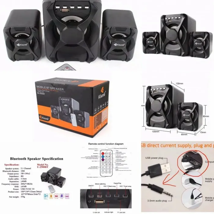 Kisonli%20U-2500BT%20Multimedia%20Speaker%20With%20Stereo%20Sound%20System%20Usb%20Sd%20Fm%20MP3%20Remote%20Control%20-%20Image%205