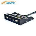 High Speed 9in To 2 Ports Usb 2.0 Hub Usb 2.0 Front Panel Hd Audio Connector Optical Drive For Pc Desk 3.5 Inch Floppy Bay. 