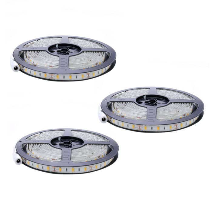 JDXHLAU 3X Flexible 5M DC 12V 36W SMD 2835X300 Leds IP20 Warm White ...
