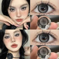 ZEBF--YIMEIXI 1 Pair Colored Contacts Lenses with Myopia 0 to -8.00 Degree Large Eyed Black Lenses Soft Korean Lenses Natural Lenses. 