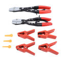 Hose Clip Pliers Adjustable Clamp Strength Hose Pincher Pliers Set Flexible High Strength Multipurpose with Fluid Line Stoppers for Automotive Hose Lines. 