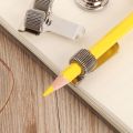 Writing Supplies Portable Triple Orifice Metal Pencil Holder Spring Pen Clip Single Hole Double Opening. 
