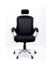 Black Mesh High Back Executive Office Chair with Neck Support. 