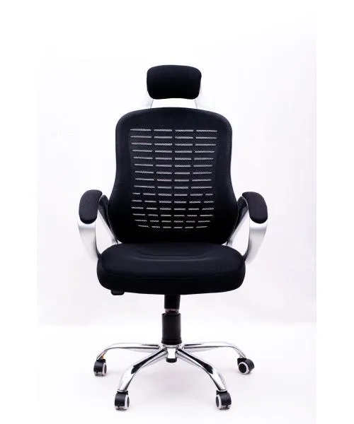 Black Mesh High Back Executive Office Chair with Neck Support
