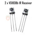 IR Receiver VS1838B 38KHz 3 Pin Infrared Detect Sensor 2pcs for Arduino. 