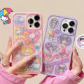 Sanrio Hello Kitty Kuromi Cartoon Phone Cases For iPhone 15 14 13 12 11 Pro Max XR XS 8 Plus Y2k Cute Soft Back Cover Girl Gifts HoneyYami.