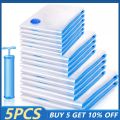 5PCS Vacuum Bags for Storing Clothes Vacuum Seal Bag Space Saving Bags for Storing Clothes Pillow Bedding Blanket Storage. 
