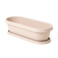 Plastic Flower Pot and Tray | High Quality Long Pot | Modern Flower Pot | 27L | Indoor & Out Door | Nisaco Mall. 