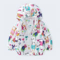 Children's jacket Spring and Autumn baby jacket Cartoon printed jacket Girls' cardigan windproof top. 