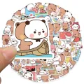20/40/60 pcs Bubududu Stickers Lovely Cute Bubu Dudu Bear Couple Stickers for Laptop Scrapbook Journal Kids Girls Boys Stickers. 