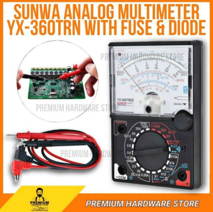 ANALOG MULTIMETER SAMWA YX-360TR Fuse Diode Protection DC & AC