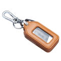Leather Key Holder Stylish Mirror Window Mini Car Key Case Retro Zipper Closure Key Protector Bag for Vehicle Accessory Key Organization Security Gift Item Personal Use. 