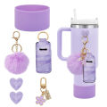【Low price】6pcs Accessories Set Water Bottle Boots Cover Mini Hooks Lipstick Sleeve Pouch Pom Daisy Charm Keychain For Stanley Tumbler MIRRORRR. 