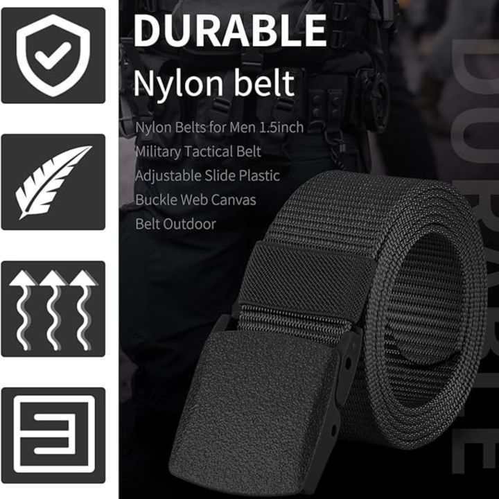 Automatic Buckle Nylon Belt Outdoor Hunting Multifunctional Tactical Canvas Belt High Quality Men Belt