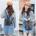【WEJA】Lock Backpack Travel Womens Bags Packs Shoulder Bag Beg Wanita Perempuan Girl Student Women Perempuan Lady Sling Bag for Raya Murah Pretty Hadiah Gift Korea Japan Travel Handbag Dinner Outing. 
