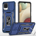 Samsung Galaxy A12 Case,Shockproof Cases Built-in Slide Anti-Scratch Camera Cover. 