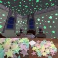 Radium Stars Radium Stickers Night Glow Radium Stars Kids Wall Stickers Plastic Redium Light Glow Bed Room Stars 25pc. 