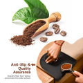 Coffee Dump Bin, Coffee Grounds Knock Box Easy To Clean Splash Proof Convenient Disposal Space Saving with Tamper Mat for Cafe Bar. 