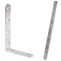 125X75mm L Shape Stainless Steel Shelf Corner Brace Angle Bracket & Metal 8 Holes 250mm. 