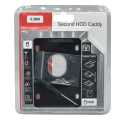 Aluminum 2nd HDD Caddy 9.5mm SATA 3.0 DVD Adapter Hard Drive SSD Enclosure CD-ROM Case. 