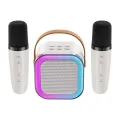 Karaoke Wireless Microphone Bluetooth Speaker Portable RGB Colorful Lights HIFI Outdoor Surround Subwoofer Home Party Kids Gift. 