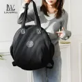 LouisWill Women’s Backpack Shoulders Bag Waterproof Nylon Bag Large Capacity Backpack Round Bag Laptop Backpack Casual Zipper Packs Multiple Pockets For Girls Teens Women’ Fashion. 