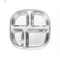 Ethereon Safe Baby Feeding Dish Kids Cartoon Stainless Steel Divided Dinner Plate Safe Durable Children's Compartment Tray for Serving Snacks Cute Design Rounded Edge Baby Dish. 