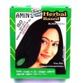 Amin's Herbal Black Henna Indian Hair Dye Color Powder 10mlx5Pcs. 