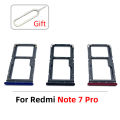 NEW SIM Card Tray Chip Slot Drawer Holder Adapter Accessories Repair Part For Xiaomi Redmi Note 9S Note 9 7 Pro + Pin. 