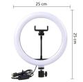 RGB LED 10inch Ring Light Stand Selfie Tripod Phone Live Makeup Holder Dimmable full set. 