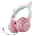 (New) BT029C RGB Dual Modes Cat Ear Wireless Bluetooth Headphone. 