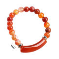Women Bracelet 8mm Round Beads Natural Stones Elegant Pink Faux Crystal Bridge Ladies Bracelet Fashion Jewelry. 