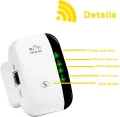 WiFi Repeater WiFi Extender WiFi Amplifier 300 Mbps, 2.4 GHz, with WPS button/LAN port/Repeater/Access Point mode Wifi Repeater Ranger Extender compatible with all WiFi devices Alexa. 