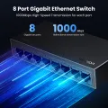 UGREEN Ethernet Switch 1000Mbps Mini Network Expension 5/8 Ports All Gigabit for Router Lan Hub Full/Half Duplex Plug and Play. 