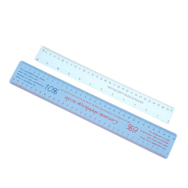 Pottery Ruler Plastic Ceramic Shrinkage Scale Ruler 37*5.5cm Sky-blue ...