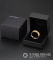 18k Gold Plated Tungsten Ring - Beveled Edge Wedding Band. 