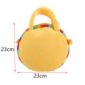 Round 10 Face Emotion Boy Girls Kids Handbag Shoulder Bag Lovely Crossbody Bag yellow 9. 