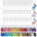 350Pcs Acrylic Clear Keychain for Vinyl for DIY Keychain Craft. 