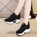 Height Increasing Shoes Children2023New Spring and Summer Black Women's Shoes Thick Bottom Versatile Korean Casual Sneakers Women. 