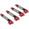 4Piece 53Mm Metal Shock Absorber Damper Replacement Parts Accessories for Axial SCX24 AX24 1/24 RC Crawler Car Upgrade Parts ,Red. 