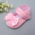 New Bows Baby Girl Shoes Big Lace Bowknot Newborn Princess Cotton Shoes Non-slip Soft Sole Toddler Shoes First Walkers. 