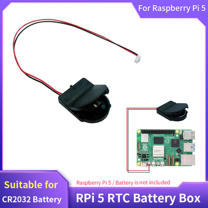 Raspberry Pi 5 RTC Box Real Time Clock Holder Suitable for CR2032 for ...