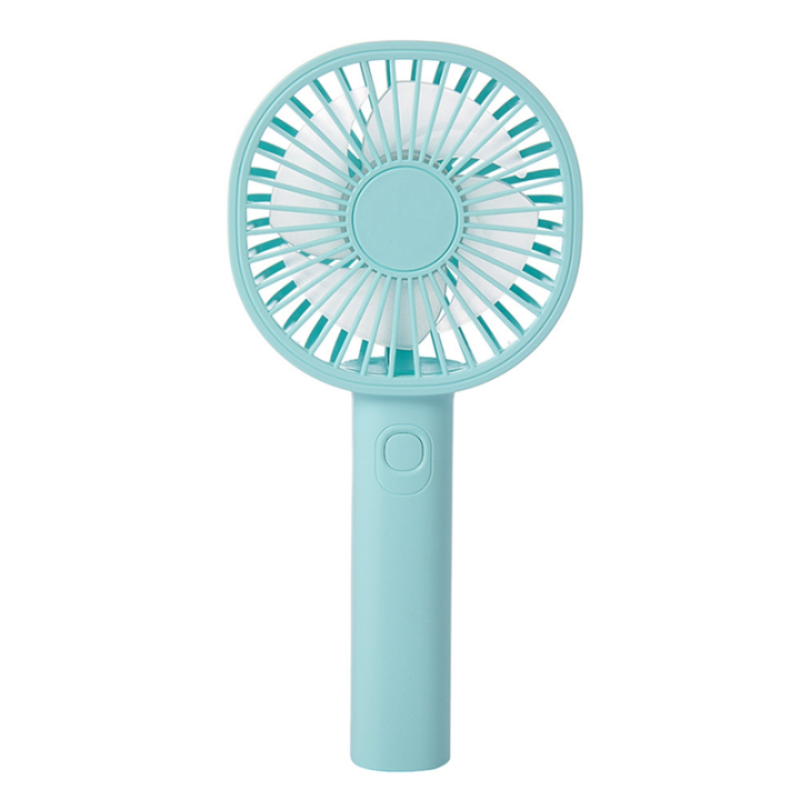 USB Mini Fan Rechargeable Portable Handheld Fan Lazy Temporary Travel Home Car Air Cooler -Blue