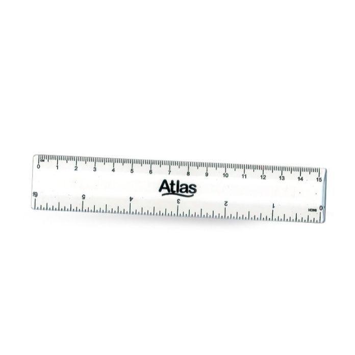 Atlas Clear 6" Ruler For Schools/Preschools - 01 nos